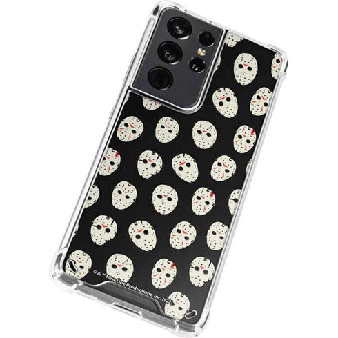 Warner Bros Friday the 13th Jason Voorhees Pattern Galaxy S21 Ultra 5G Clear Case